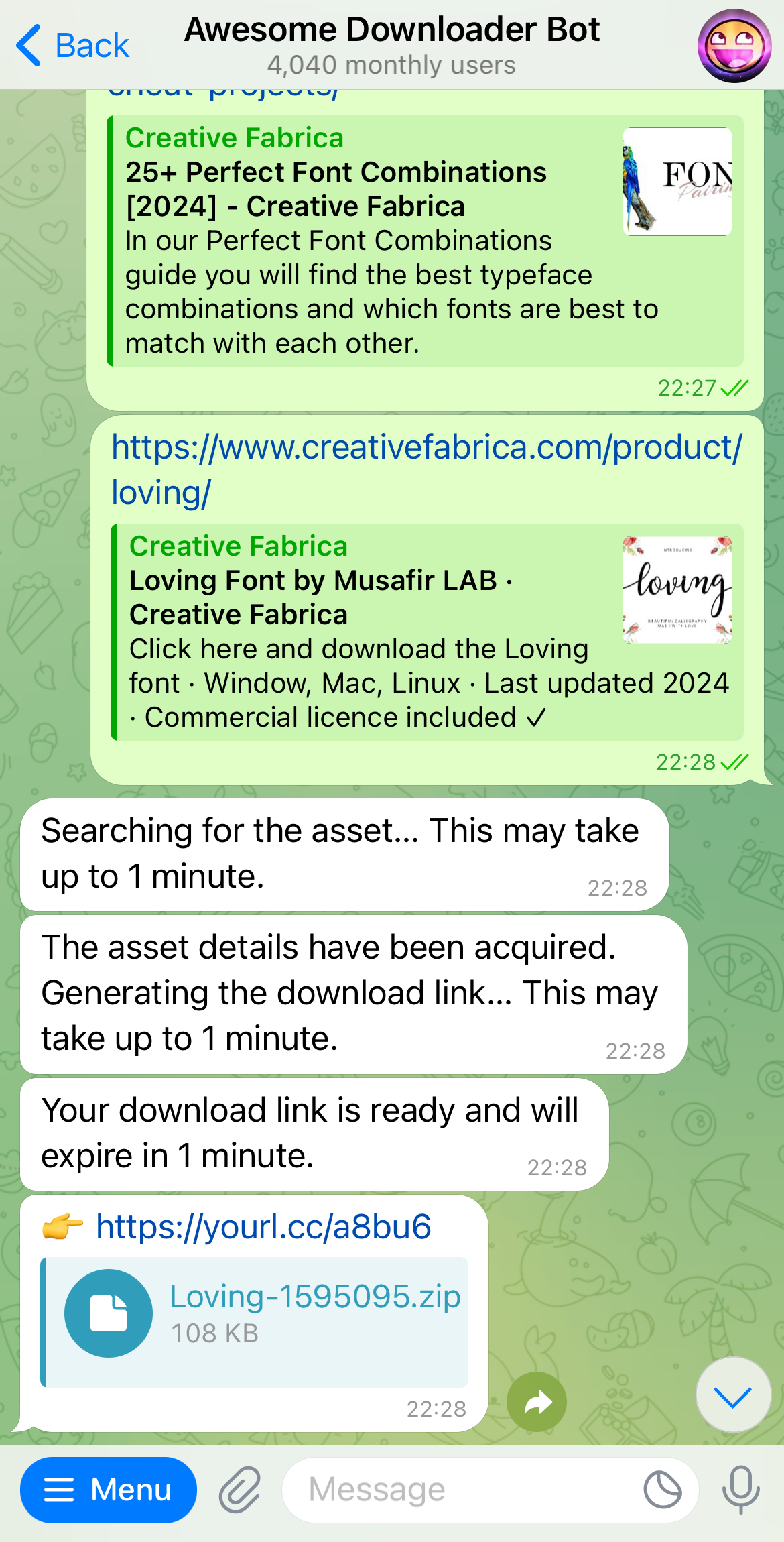 Creative Fabrica Bot